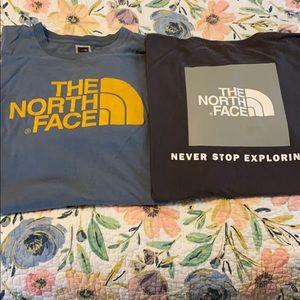 2 men’s north face t shirts